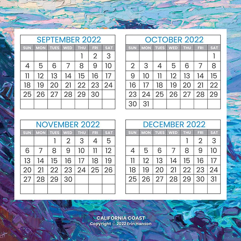 2023 Wall Calendar - California Coastline Image 3